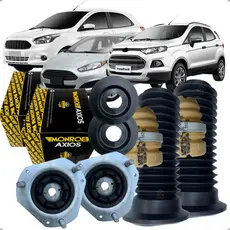 Par Kit Amortecedor Axios Dianteiro New Fiesta SE 2013 2014 2015 2016 2017