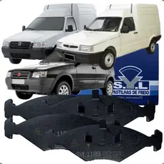 Kit Pastilha Freio Dianteira Syl Fiorino 1993 1994 1995 1996 A 20010 Uno Way 2007 2008 2009 2010