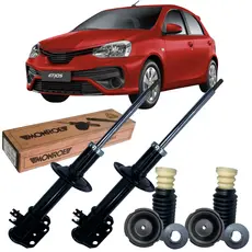 Par Amortecedor Dianteiro + Kit Batente Toyota Etios 12 A 19