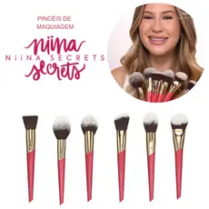 Pincel Maquiagem Eudora Niina Secrets Lançamentos - Contorno Blush Pó Base Multifuncional,Iluminador