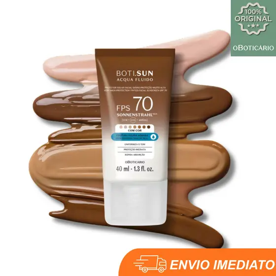 O Boticario Protetor Solar Facial Com Cor FPS70 Boti.Sun 40ml