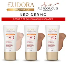 Protetor Solar Facial com Cor Eudora Neo Dermo FPS 70 40ml