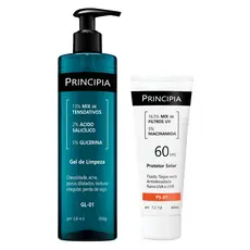 Principia Kit Todo Dia c/ Gel de Limpeza GL-01 + Protetor Solar Facial PS-01 FPS 60