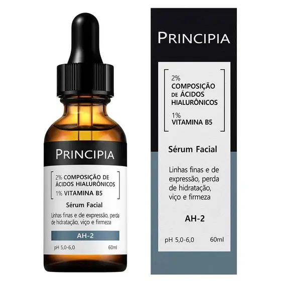 Sérum 2% Ácidos Hialurônicos + Vitamina B5 Principia Skincare AH-2- Hidratante Antissinais com 60ml-Tamanho Grande AH-02