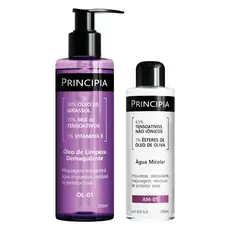 Principia Kit Dupla Demaquilante c/ Óleo Demaquilante OL-01 + Água Micelar AM-01