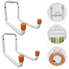 Kit 2 Suporte Gancho para 30kg pode Pendura Escada Bicicleta mangueira Na Parede