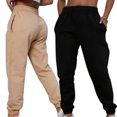 Calça Jogger Feminina Moletom Premiun com Cós Alto Bolso Lateral