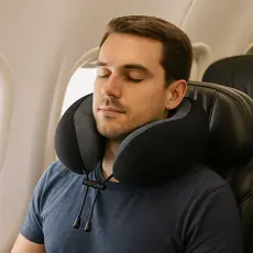 Almofada de Pescoço Viagem Compacta Confortável Viagens Avião e Carro