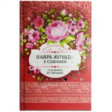 Harpa Avivada e Corinhos Letra Hipergigante Capa Dura - Floral Rosa