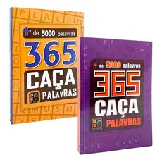 Kit 2 livros 365 Caca Palavras + de 10 mil Palavras
