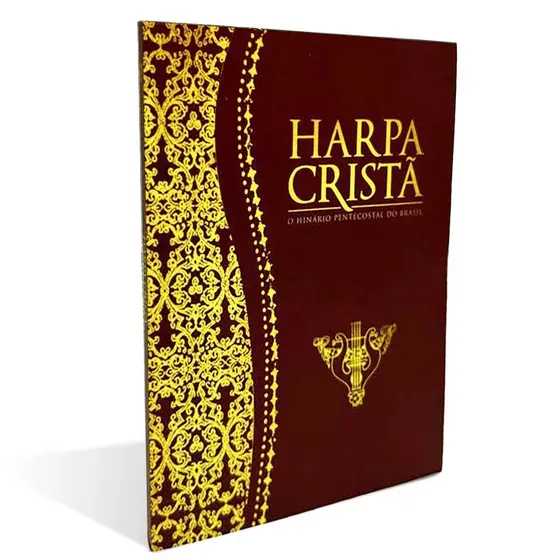Kit com 5 Harpa Cristã Pequena | Letra Média | Brochura | Marrom | CPAD