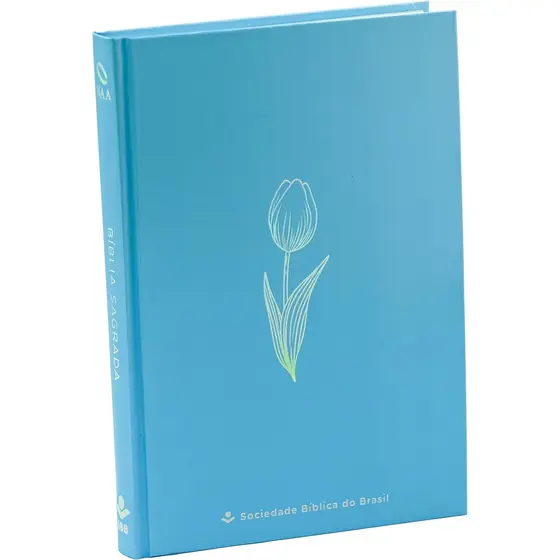 Bíblia Sagrada | NAA | Letra Normal | Capa Dura | Flower Blue