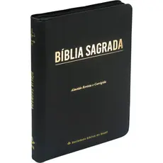 Bíblia Sagrada ARC | Letra Gigante | Linha Ouro | Ziper | Sintético Flexível | Preta