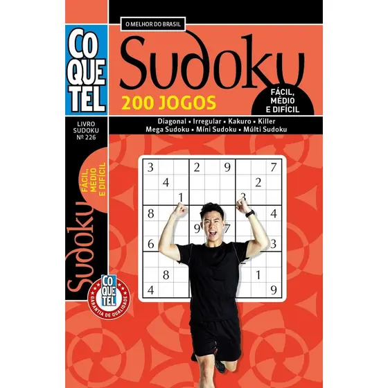 Livro Coquetel Sudoku 226 | Fácil, Médio e Difícil