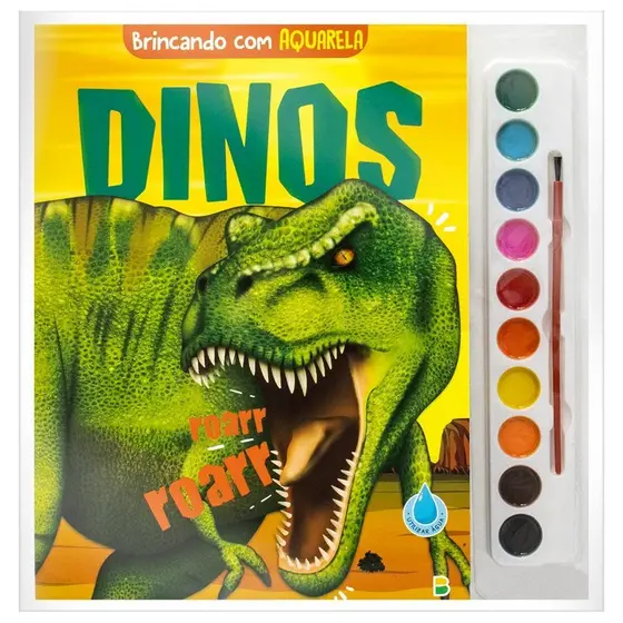 Brincando com Aquarela | Dinos | Brochura