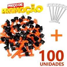 Nivelador Espaçador Reutilizável Pisos Porcelanato 100un + Agulhas Substituíveis Alta Qualidade