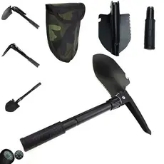 Pá Picareta Portátil Militar Emergência Multi-função Acampamento Camping Bússola Abridor Garrafa