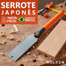 Serrote Japones Ryoba Serra Marceneiro Corte Triplo Pro Acabamento Fino + Nf