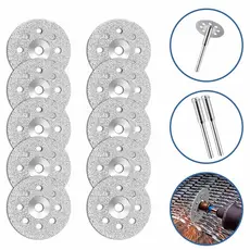 Kit Jogo Mini Disco Corte Diamantado Micro Retifica Premium + Nf Corta Vidro Piso Metal