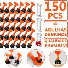 Nivelador Espaçador Reutilizável 150UN Porcelanato Cerâmica + Agulhas Extras Qualidade Premium