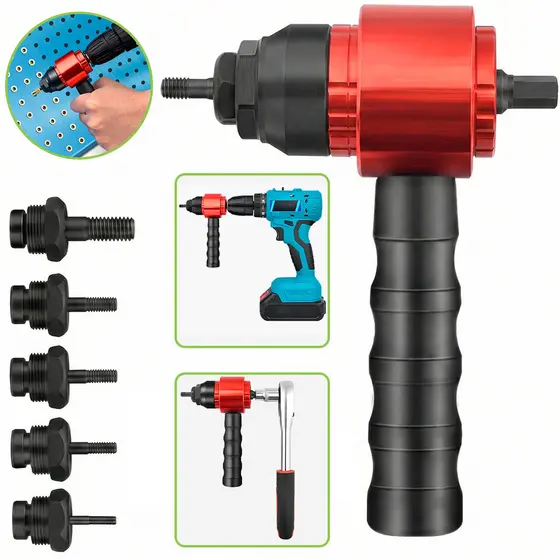 Rebitadeira Rebitador Adaptador Rebite Rosca Parafusadeira Furadeira ou Manual M3/M4/M5/M6/M8