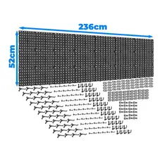 Painel De Ferramentas Organizador Plastico Ajustável 236x52