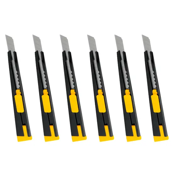 Kit 6un Estilete Estreito 9mm Metal Envelopamento Insulfilm