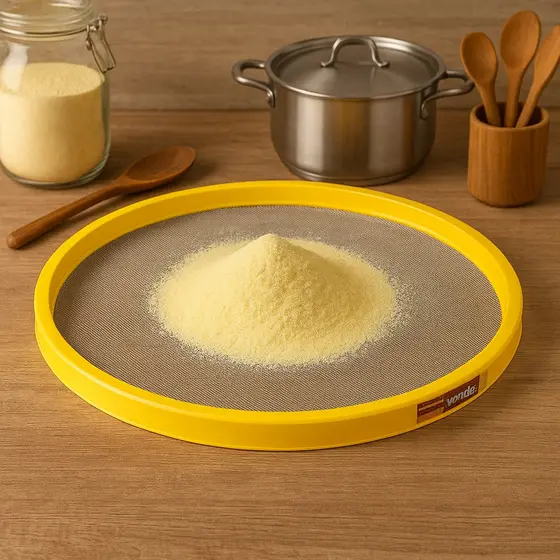 Peneira plástica 50 cm para fubá e farinha – higiênica e resistente à corrosão – Vonder