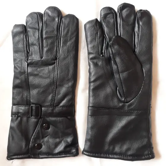 Par luvas couro sintético masculino forrado quentinha moto motoqueiro motoboy ciclista bicicleta trabalho frio intenso conforto