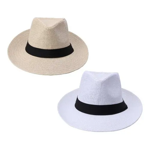 Kit 2 Chapéu Panamá Moda Aba Larga Masculino Feminino Verão