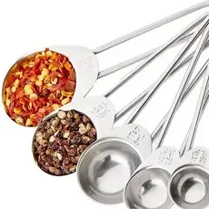 Conjunto De Colher Medidoras 5 Colheres Varias Medidas Cozinha Multiuso Inox Criativa 13,5x4x2cm universal