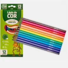 De Conjunto 12 Cores Lápis Estojo de Cor Cores Ecológico Escolar Hidrocor Profissional Sextavado Vivas Leo&Leo universal
