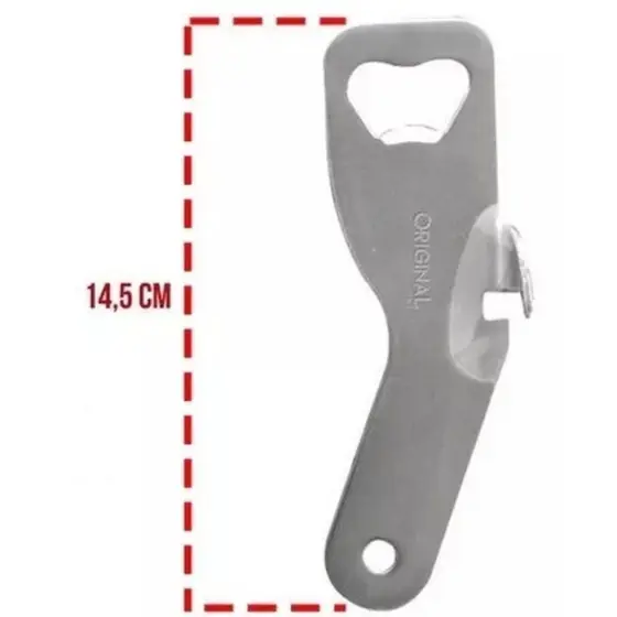 Abridores Abridor 14,5cm Copa Para Abertura de Latas e Garrafas Original Line Inox universal