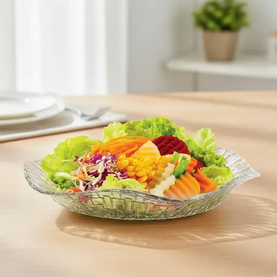 Fruteira Mesa Vidro Saladeira Cozinha Prato Saladas Bari Decoração Gourmet Ruvolo