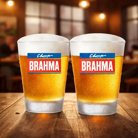 Copos Para  Chopp Old Fashioned Brahma 210ml Cozinha, Bar e Restaurante - Ruvolo