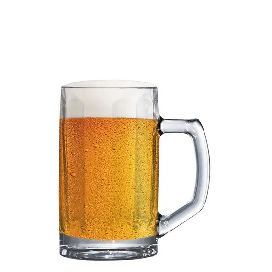 Caneca de Vidro Brema, Caneca de Cerveja Canelada M 330ml - Ruvolo
