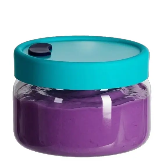 Pote com Tampa Azul de Vidro Borossilicato 900ml Ruvolo
