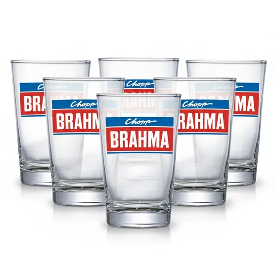 Copo de Vidro Brahma Para Chopp 350ml 6 peças - Ruvolo