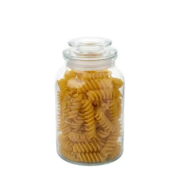 Pote Hermético de Vidro com Tampa 1600ml, Porta mantimentos de Vidro Vintage – Ruvolo