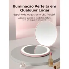 Luz LED espelho Portátil Criativa Cosmética Espelho Lâmpada Compacto