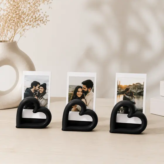 Kit Porta Foto Retrato Mini Polaroid Instax 3 6 9 Unidades Decoração Mesa Quarto Coração