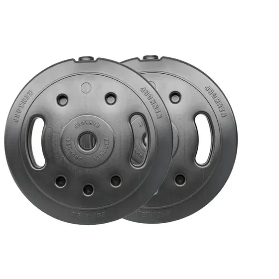 2 x anilha de polietileno com 5 kg - total 10kg