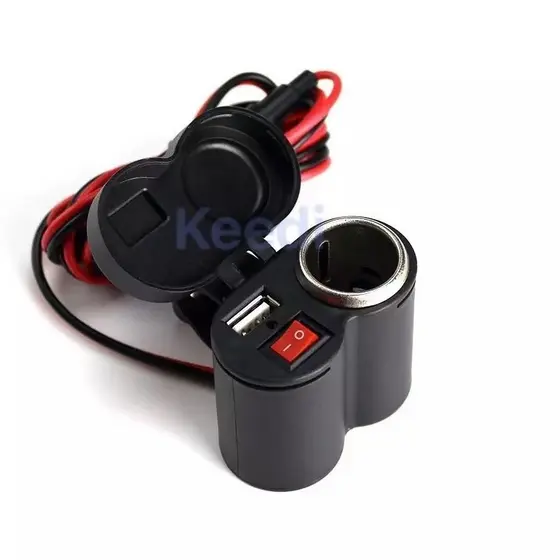 Adaptador Tomada Usb Carregador Para Motos Celular GPS