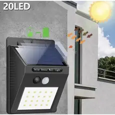Luminária Solar Luz Led Com Sensor 20led