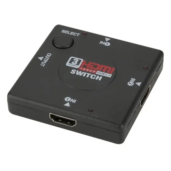 Hub Hdmi 3x1 Adaptador Cabo 3 Entradas E 1 Saída