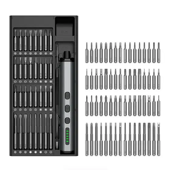 Kit Chave Elétrica Multifunção 68 em 1 Para Manutenção Torx Fenda