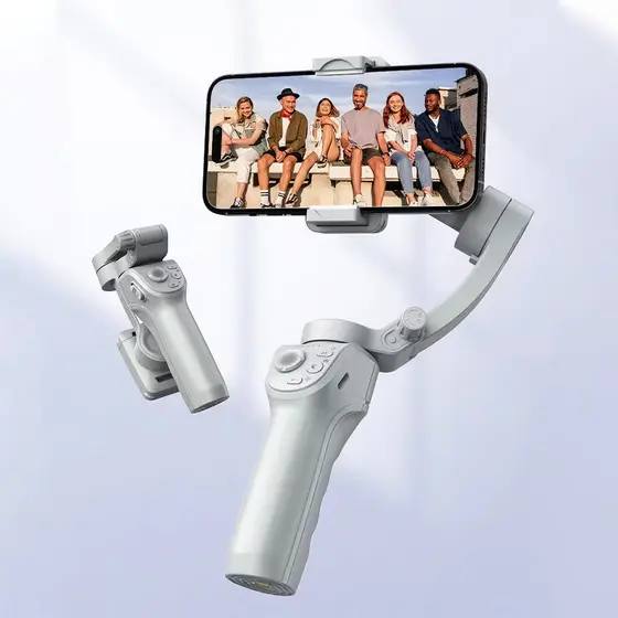Estabilizador Gimbal Bluetooth Com Luz Celular Rastreamento Facial Oberon OR-1681
