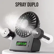 Ventilador Portátil Recarregável Silencioso 4 Velocidades Umidificador MaxMay