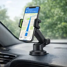 Suporte de Celular Universal para Carro com Ventosa Base Firme Encaixe Seguro Ajustável de 3.5 a 7 Polegadas LE-152