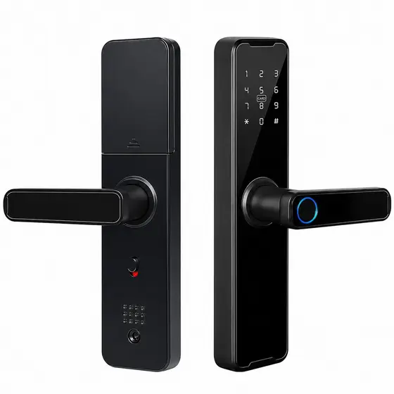 Fechadura Eletrônica Digital Biometria Senha Numérica Cartão Porta Casa Escritório SIGMA-FE05